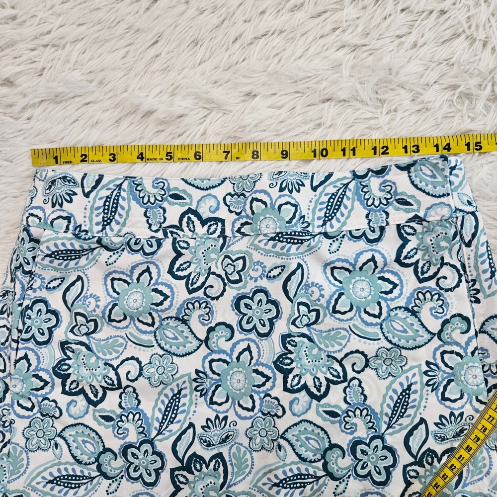 Ripskirt Hawaii Seaglass Florals Blue Paisley Wrap Skirt Sz S Travel Vacation - Picture 9 of 9